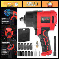 12 Air Impact Wrench 1560 Ft-lbs Torque Lightweight 4.4 Lb 11 Pcs Socket Set