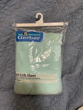Vintage Gerber Knit Crib Sheet 100 Cotton Fits 28" x 52" Mattress USA Made