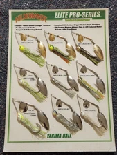 Yakima Baits Hildebrandt Elite Pro-Series Spinnerbait Display Sample Board 