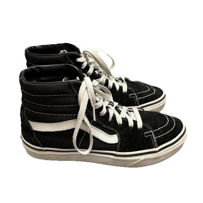 Vans Off The Wall High Top Shoes Boys 5.5 Girls 7 Black 721356 Skateboard Casual