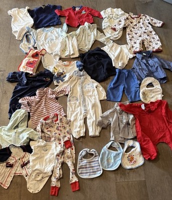 100 Piece Large Lot/Bundle Baby Boy Clothes Newborn Bodysuits Sleepers Pants
