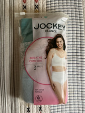 NIP Jockey Elance Breathe Comfort Briefs, Size 6 100 Cotton Multicolor 3 Pack
