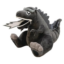 Godzilla 9 Inch Zippermouth Plush  Black and White Godzilla