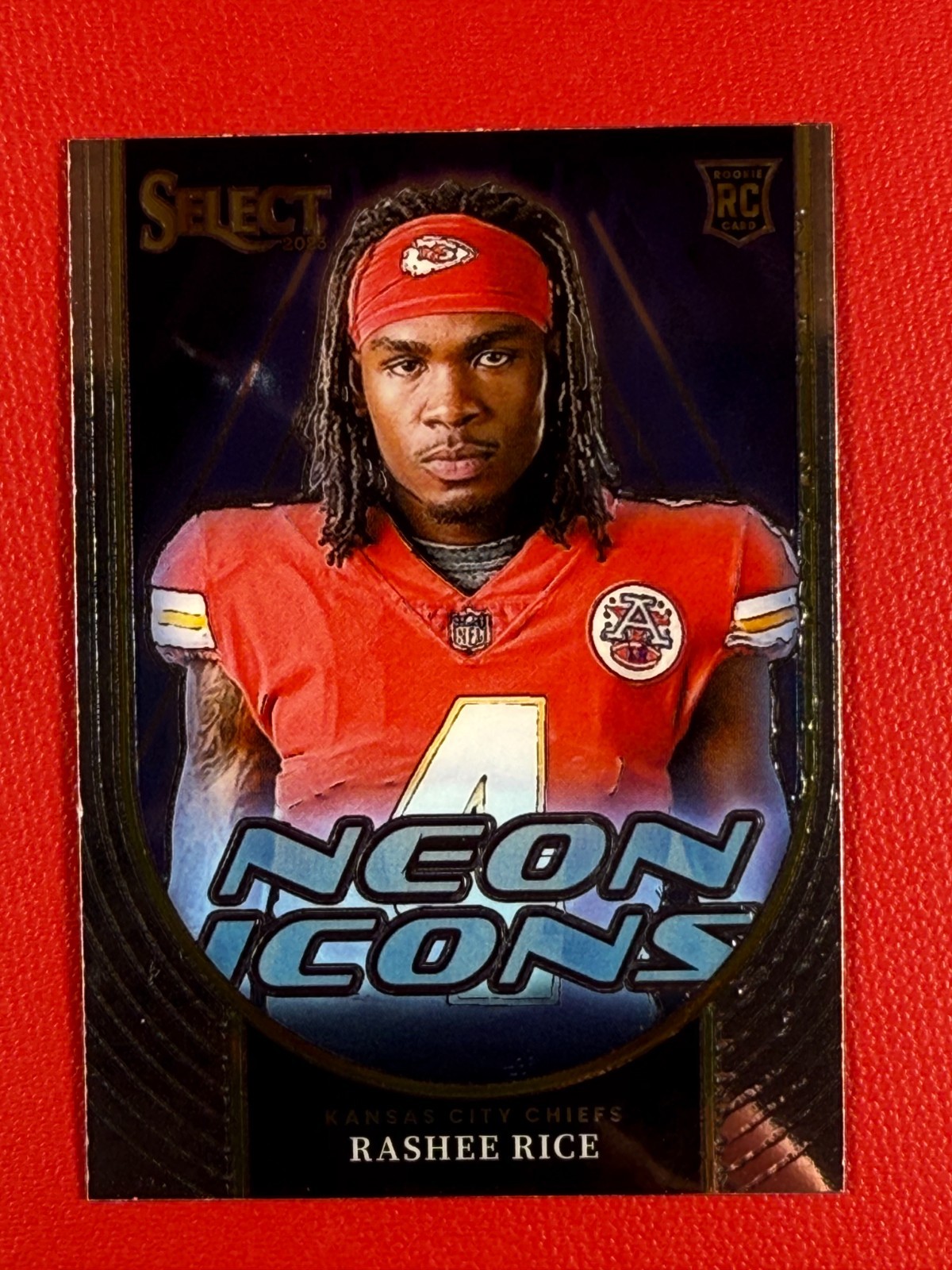 2023 Panini Select Neon Icons Rashee Rice #NI-RRI Silver Prizm (RC)