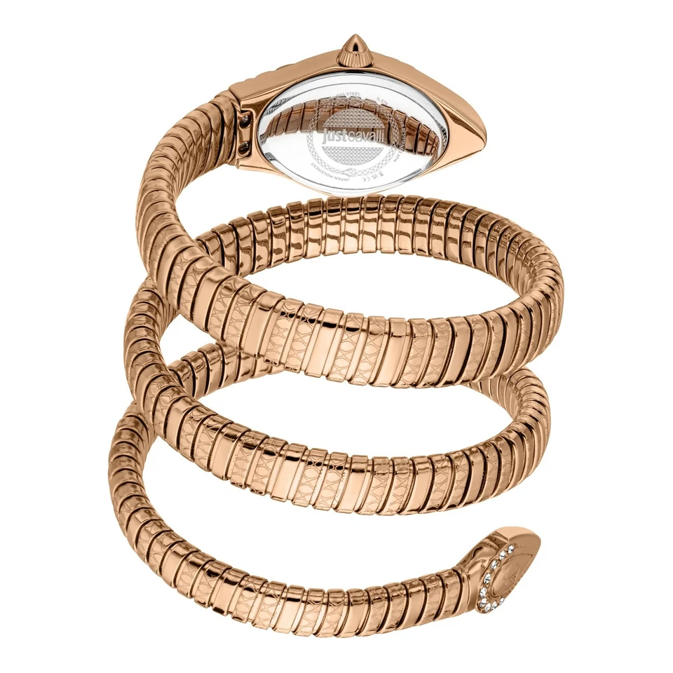 Reloj Pulsera Mujer JUST CAVALLI SIGNATURE JC1L374M0045 Serpiente Acero Dorado Rosa Foto 3 de 3