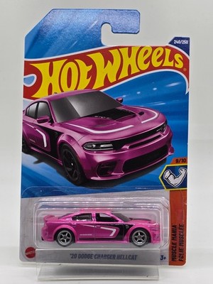2025 Hot Wheels Pink '20 Dodge Charger Hellcat Wheel Swap Rubber Tires