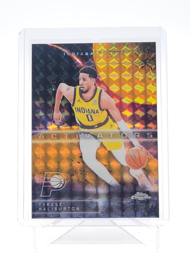 TYRESE HALIBURTON 2025 TOPPS CHROME UPDATE ACTIVATORS GOLD GEOMETRIC /50 Q7999