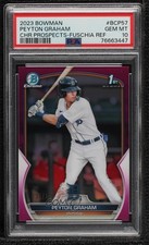 2023 Bowman Chrome Prospects Fuchsia Refractor Peyton Graham PSA 10 GEM MT vv7