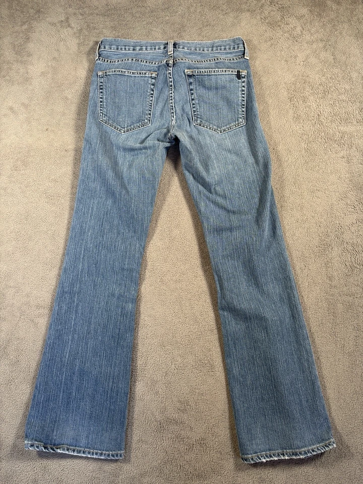 Pantalones de mezclilla vintage J Crew para mujer 28 Bootcut tiro bajo azul lavado medio 28x30 Y2K Foto 3 de 4