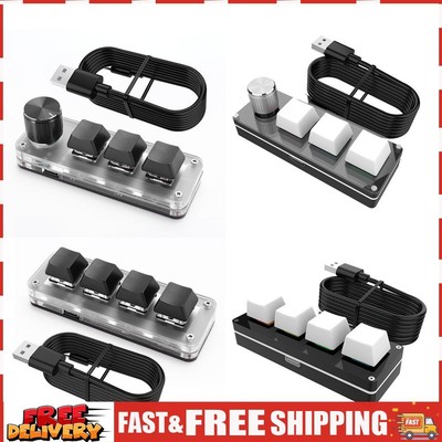 3 Key 1 Knob/4 Key Copy Paste Mini Button Hotswap Wired USB for Office Gaming SN