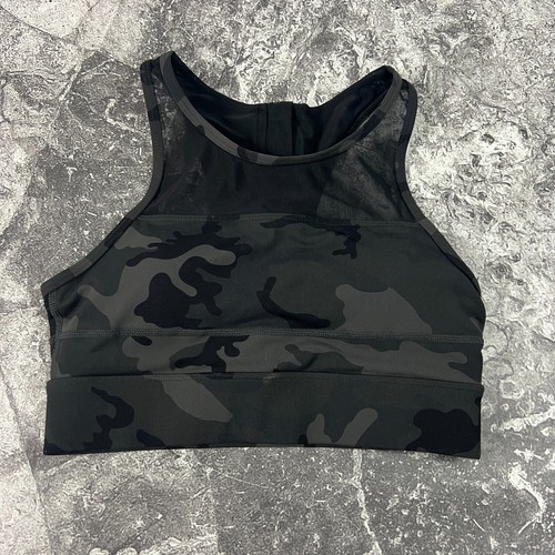 Zyia Active Sports Bra Size XS Camo Black Gray One More Rep Black - 第 1/8 張圖片