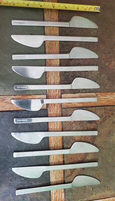  LOT OF 11 c1979 - 82 HEPP PFORZHEIR LUFTHANSA AIRLINES STAINLESS KNIVES