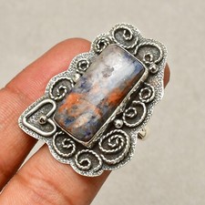 Sodalite Gemstone Handmade 925 Sterling Silver Jewelry Ring Size 8.5