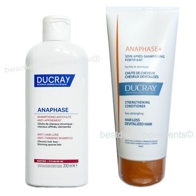 DUCRAY ANAPHASE + SHAMPOO ANTI-HAIR LOSS 200ml & Strengthening Conditioner 200ml