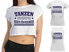 Tanzsport Damen T-Shirt - Tanzshirt - Sportshirt Tanzen bauchfrei Tanktop Girlie