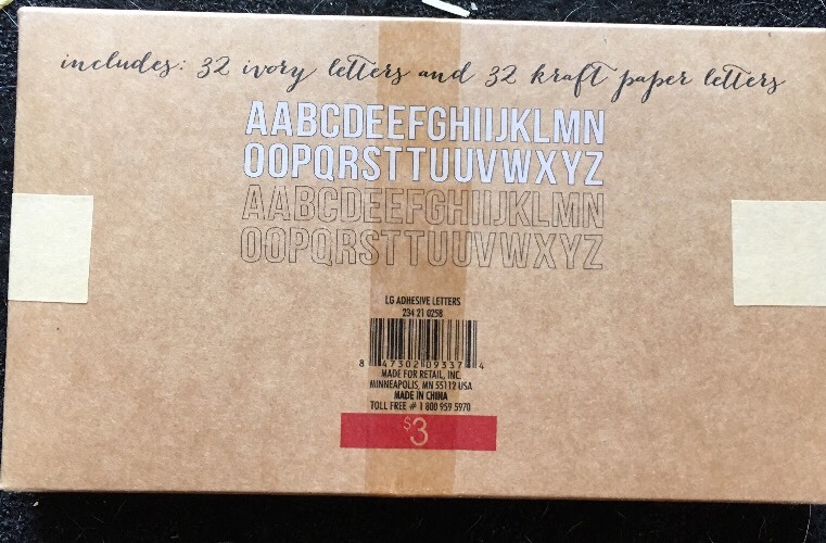 Self Adhesive Letters 32 Ivory Letters 32 Brown Kraft Paper Letters Craft Target eBay