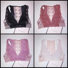 Victoria Secret Bralette Bra Dream Angels Sheer Lace Wire Free Unlined Women New