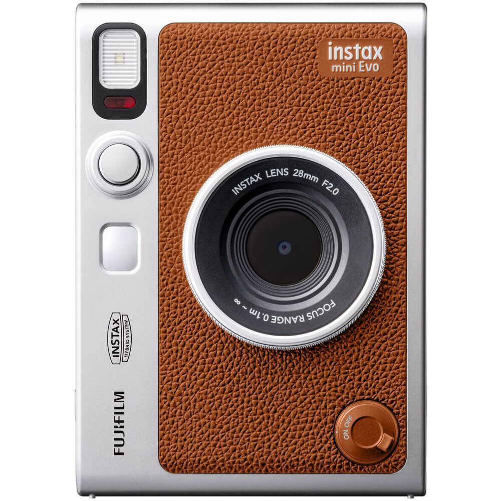 FUJIFILM instax mini Evoフィルムカメラほぼ新品a2926 Fujifilm Instax Mini EVO Hybrid Brown Instant Camera + Case