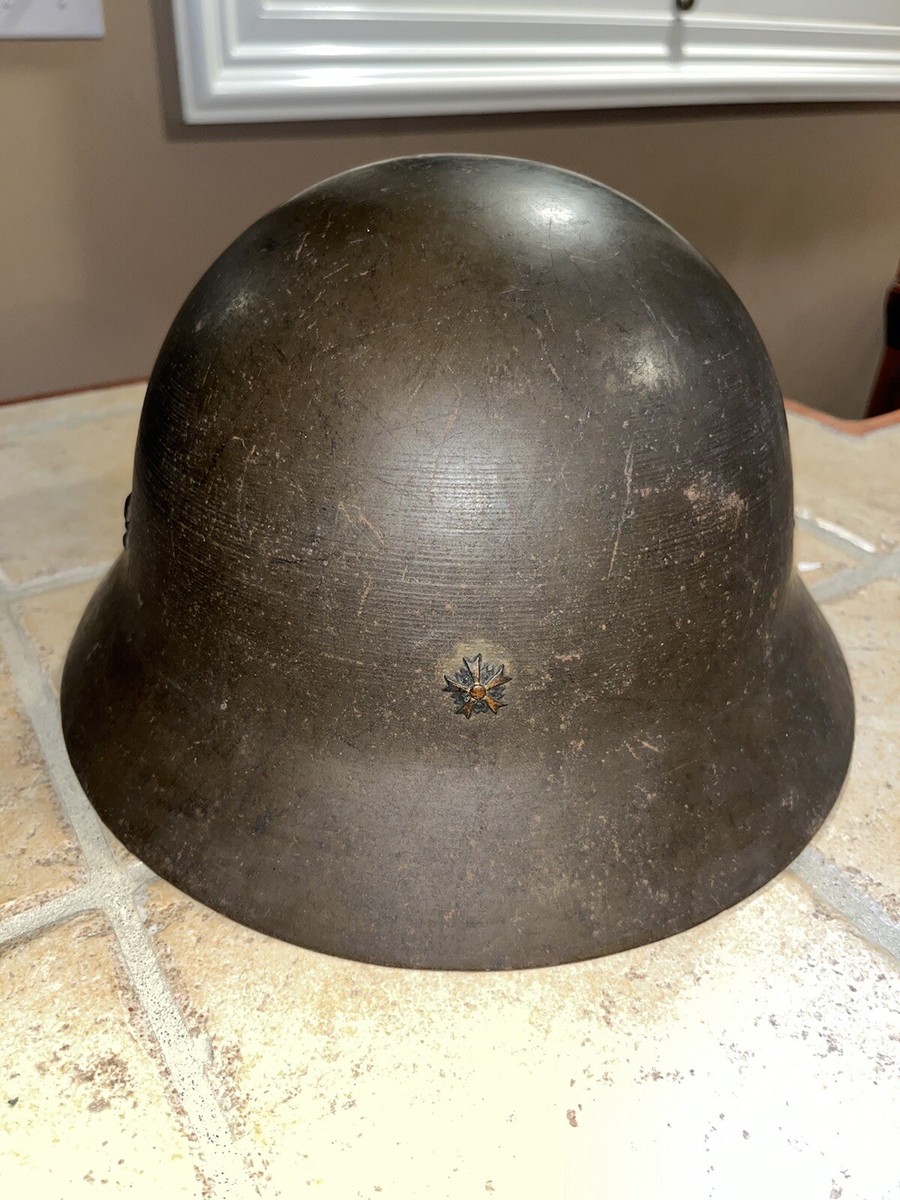 Original WW2 Japanese Civil Defense Helmet Untouched Last Ditch