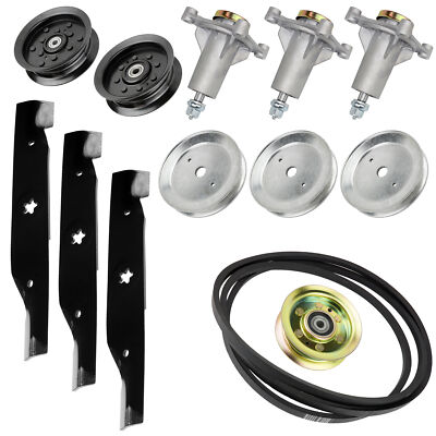#ad 48quot; Deck Spindle Blade Belt Pulley Rebuild Kit for Husqvarna YTH24K48 YTH2348 $140.98