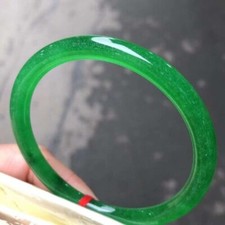 Certified Real Natural Grade Ice Green Burmese Jade jadeite bracelet bangle 56mm