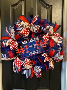 New England Patriots 21 Football Fan Wreath Ebay