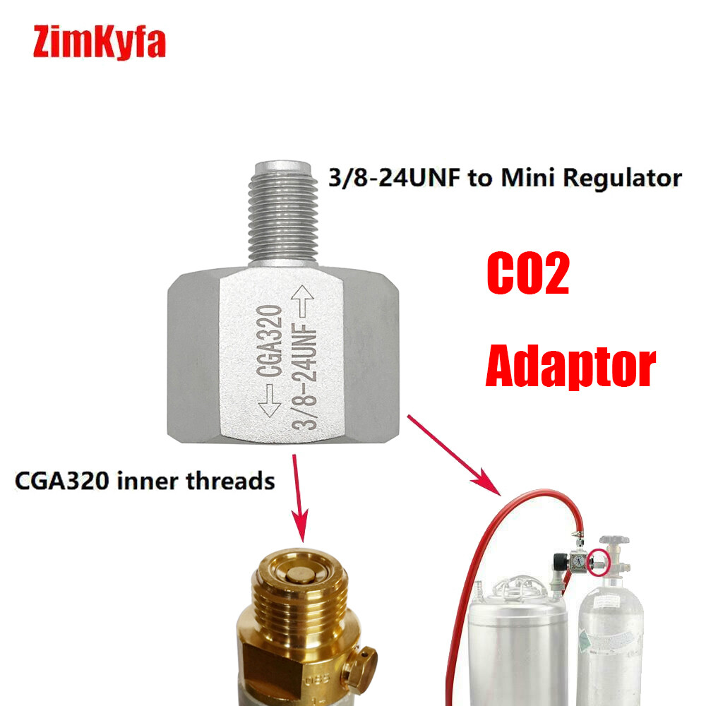 Soda-Wasser-Zylinder-Adapter CO2 – W21.8 Zu TR21.4, Für Bierfass-Regler & Aquarium