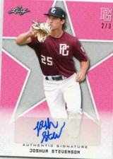 2020 Leaf Perfect Game Autographs Pink Joshua Stevenson Auto 2/3