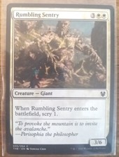 Rumbling Sentry - MtG #035 White Creature Giant Common - Great Condition !