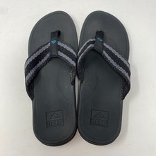 Reef Black Flip Flop Sandals Shoes Synthetic Men's Size 8