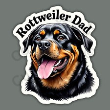 Rottweiler Dad Dog Breed Cute 3" Vinyl Sticker