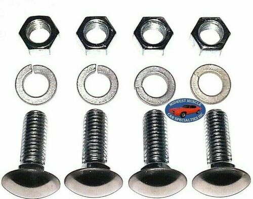 GM GMC 1-1/8" Head 1/2"-13 Thread Stainless Capped Front Rear Bumper Bolts 4pc C - Picture 1 of 9