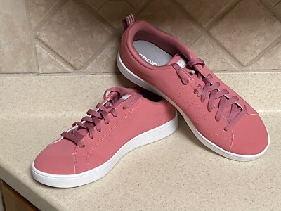 Womens Adidas VS ADVANTAGE CL Cloudfoam Sneakers Athletic Tennis Shoes PINK Sz 9