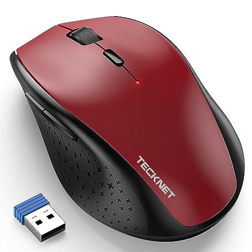 2.4G Wireless USB Mouse with 6-Level Adjustable 3200 DPI for Computers-image