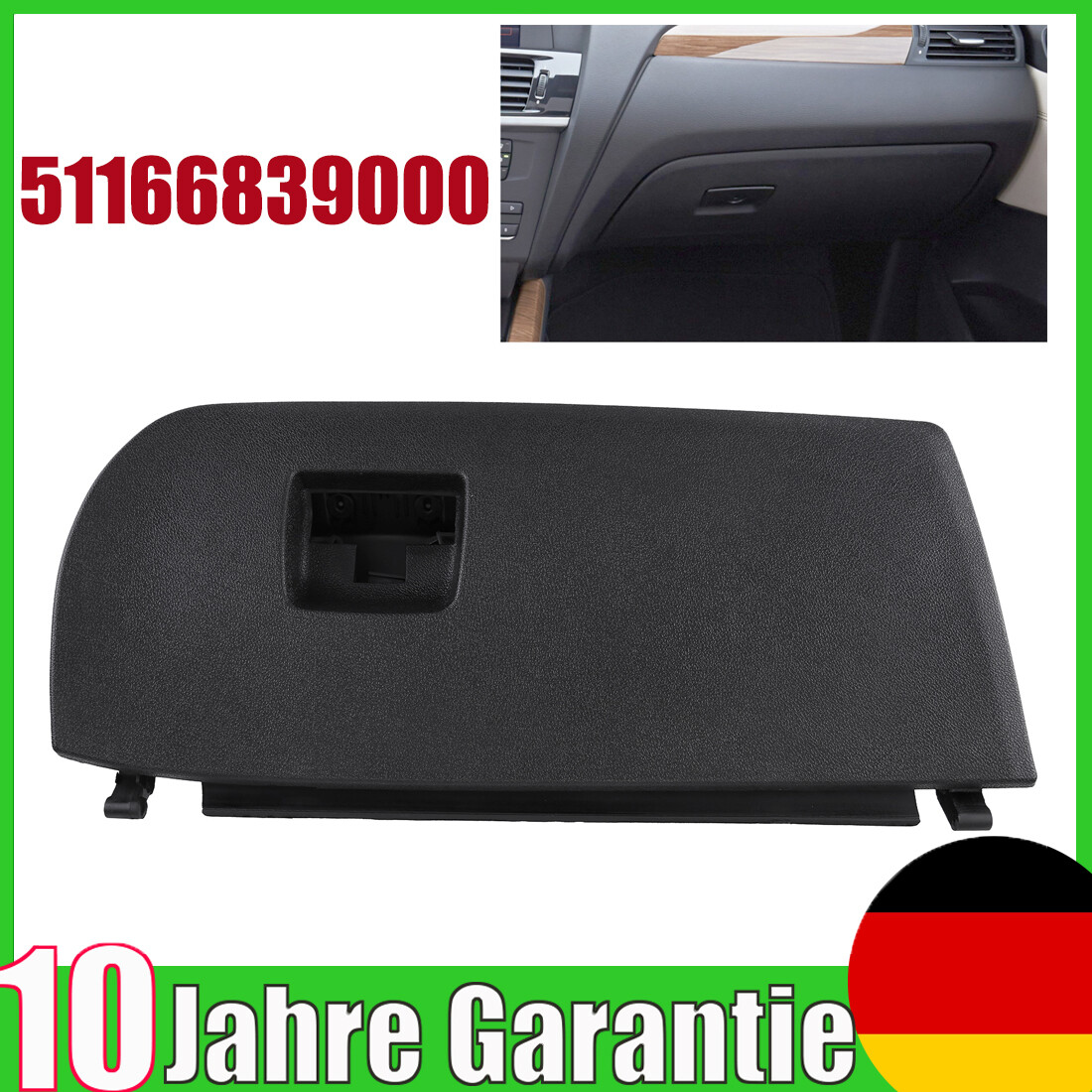 Tapa guantera solapa mango abridor para BMW X3 X4 F25 F26 51166839000