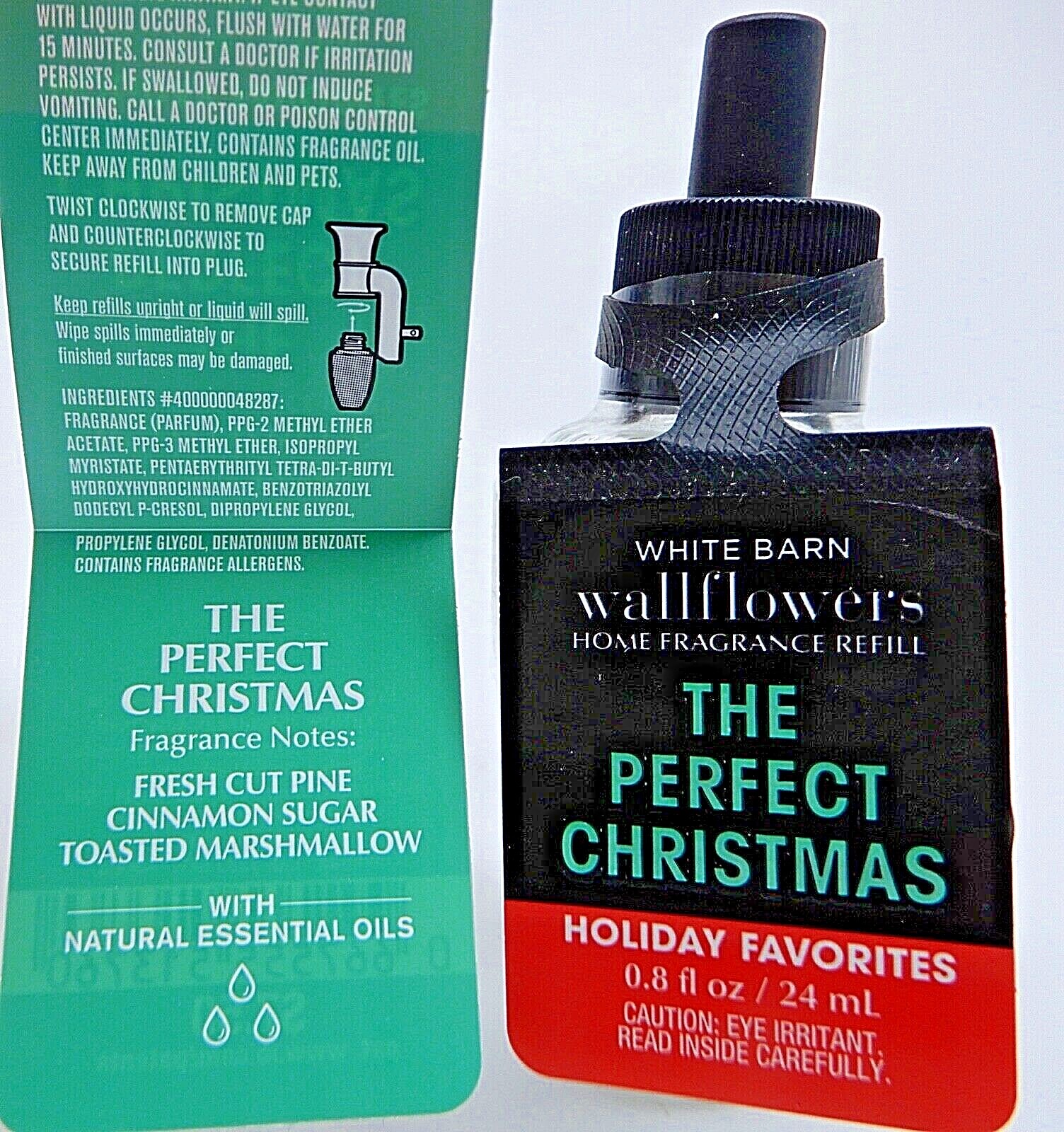 3 BATH & BODY WORKS THE PERFECT CHRISTMAS WALLFLOWERS HOME FRAGRANCE REFILL-image