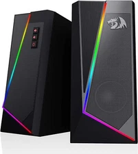 Redragon GS520 RGB Desktop Speakers, 2.0 Channel PC Computer Stereo Speaker with