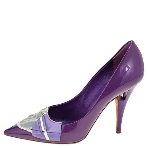 Louis Vuitton Purple Patent Riviera Pumps Size 39.5 - Picture 2 of 8