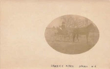 RPPC Horse Buggy People Real Photo Spray North Carolina NC P583 A
