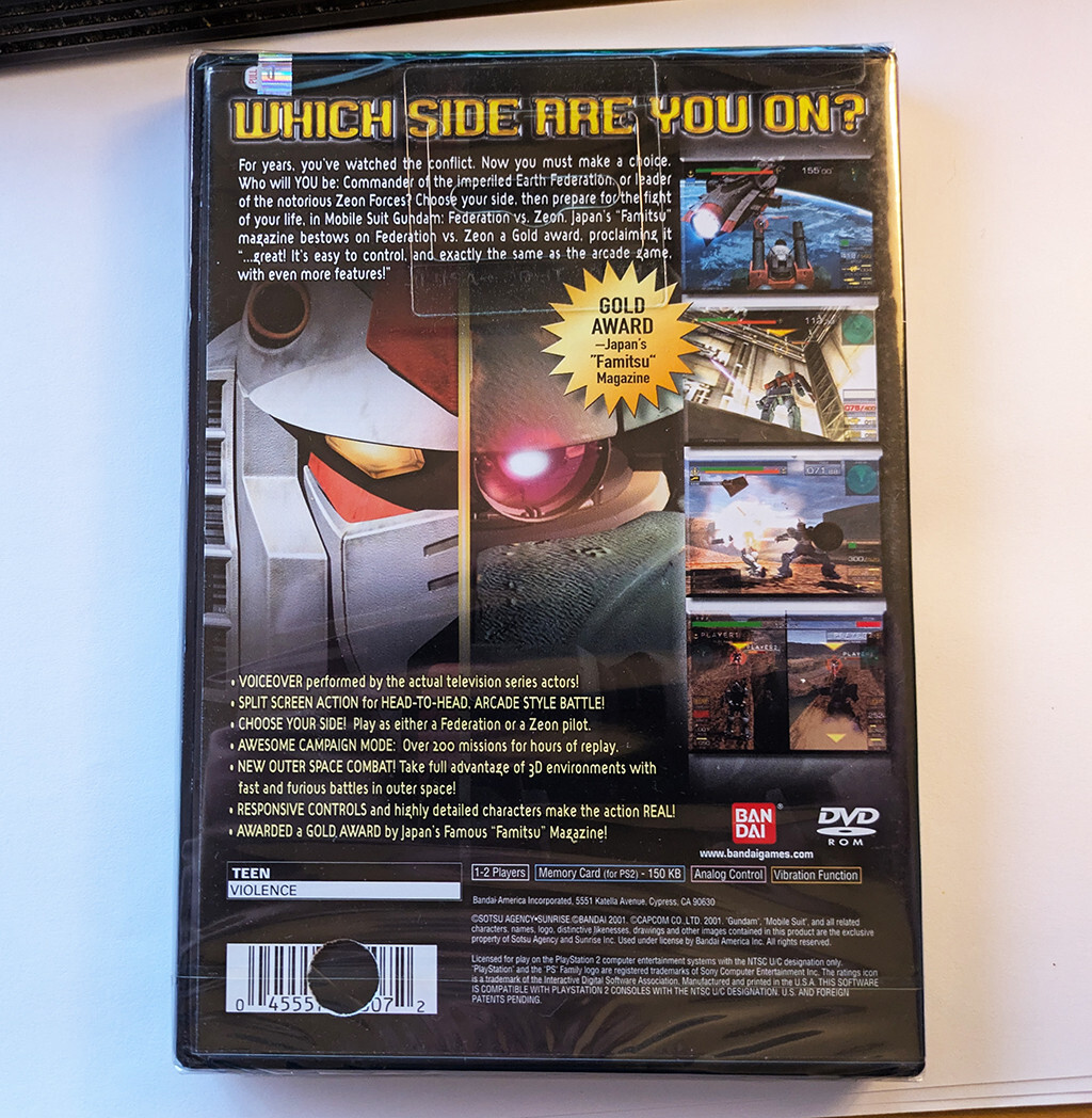 PS2 PlayStation 2 Mobile Suit Gundam: Federation vs. Zeon NEW