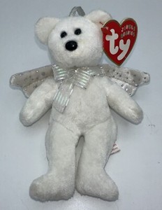 Ty Jingle Beanie Baby Herald The Angel Bear 5” Plush Ornament with Tags
