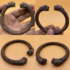 MUSEUM QUALITY ANCIENT ROMAN BRONZE TIGET BANGEL 300-400AD