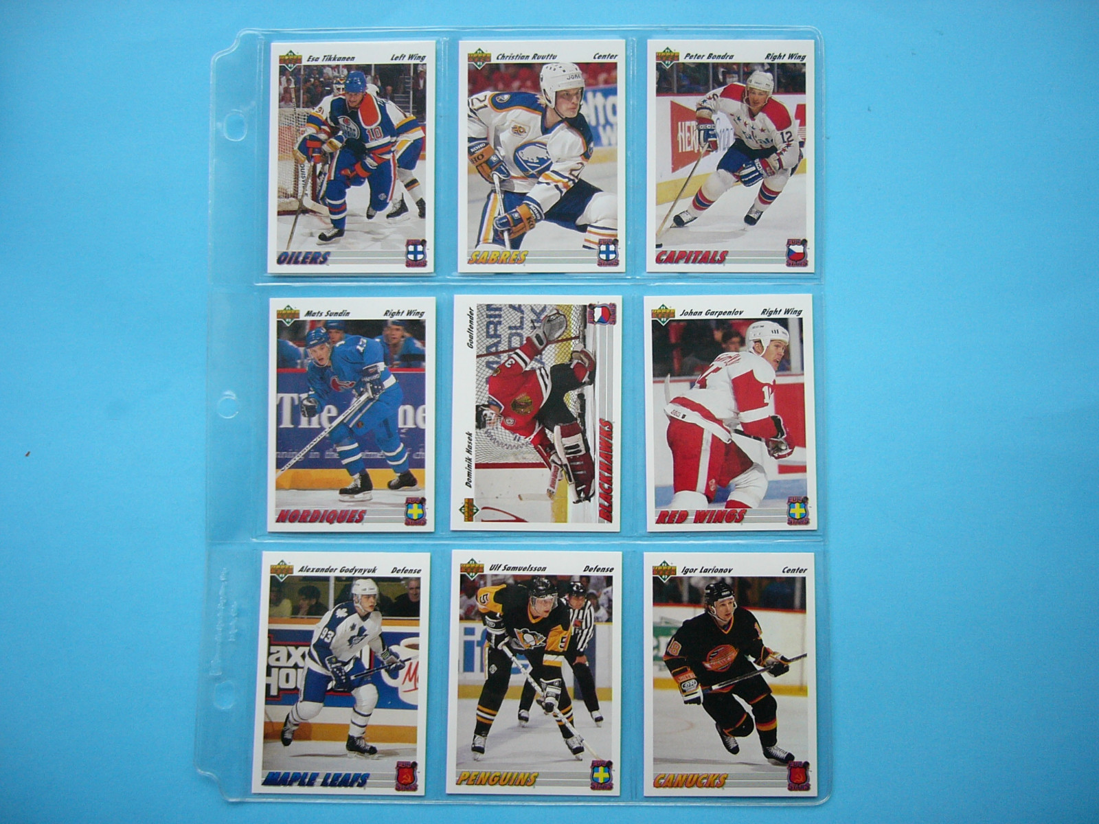 SET 1991/92 UPPER DECK EURO STARS NHL HOCKEY CARDS NM SERGEI FEDOROV