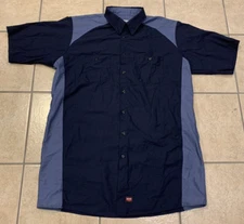 Men's XL SSL Red Kap Short Sleeve Buttoned Industrial Mechanic Work Shirt