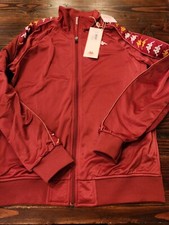 Kappa Track Jacket 222 Banda Annistonin Full Zip Mens Medium Red Melody Yellow