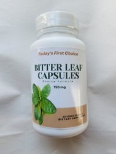Today’s Choice Bitter Leaf(V. Amagdalina) Capsules 750 Mg Organic. Non GMO #60