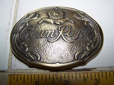 Crown Royal Belt Buckle Whiskey Advertising Collectible Belt Buckle