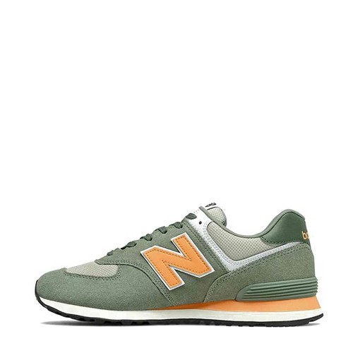 SCARPA UOMO NEW BALANCE SNEAKERS LIFESTYLE GREEN ORANGE ML574 121 | eBay