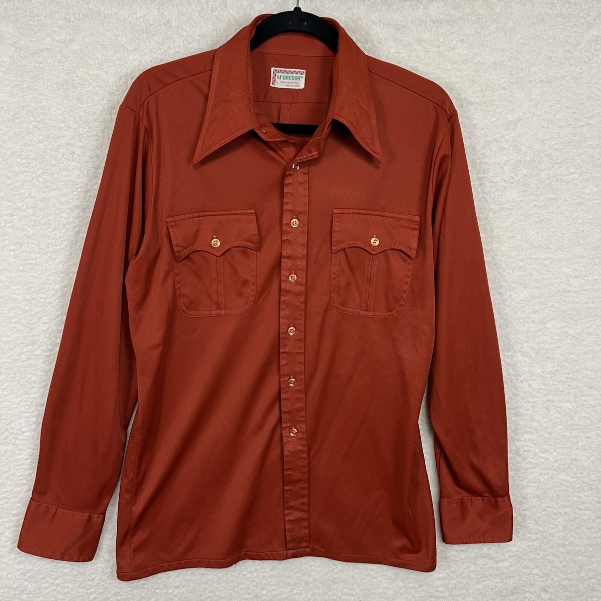Vintage McGregor Western Shirt Men's Large Burnt Orange Vintage McGregor Western Shirt Men's Large Burnt Orange