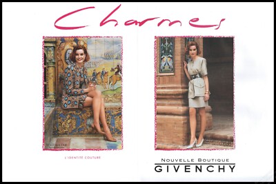 1990's High Heels Givenchy Magazine Print Ad Women Fashion Long Legs shoes -2pg